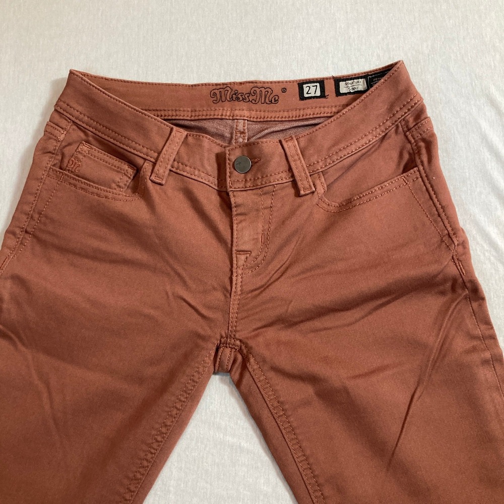Miss Me Signature Skinny Jeans Dusty Rose Pink JE8882SR Size 27 Low Rise Pants - Picture 10 of 16